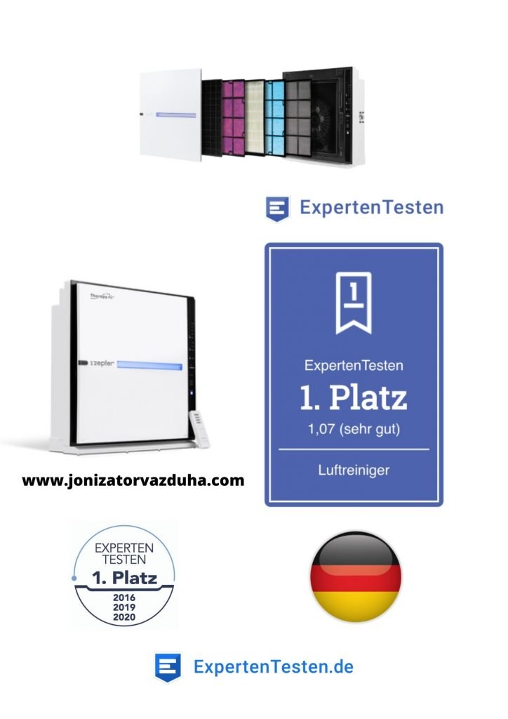 CRNI Zepter preciscivac vazduha THERAPY AIR IOn Black edition 6 Therapy Air iOn je 3 puta proglašen za najbolji prečišćivač vazduha - od strane nezavisnih nemačkih stručnjaka (expertentesten.de 2016, 2019, 2020.).